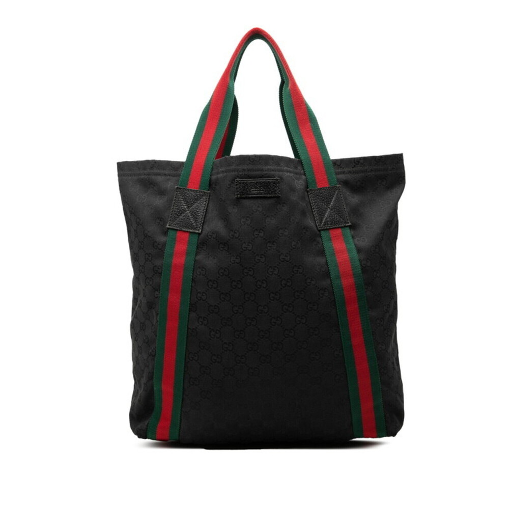 Gucci GG Canvas Sherry Line Tote Bag 189669 Black Women's GUCCI